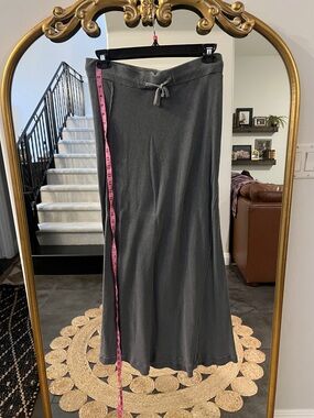 James Perse Charcoal Gray Drawstring Maxi Skirt